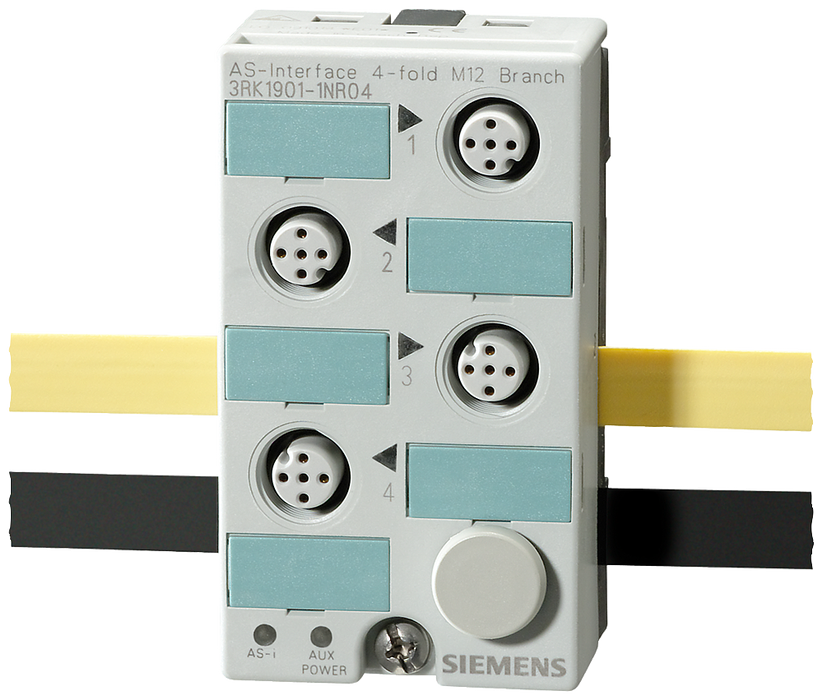 SIEMENS DERIVAC AS-INTERFACE M12 X 4 AS-I Y U-AUX INCL PLACA MO