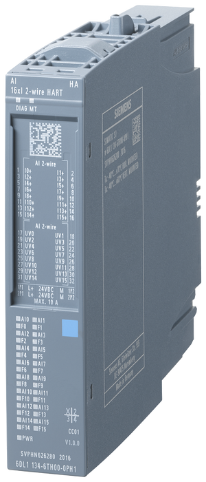SIEMENS SIMATIC ET200SP HA ANALOG HART INPUT MODULE 16XI 2 WIRE