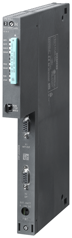 SIEMENS SIMATIC S7-400 CPU 412-2 MEM 1 MB MPI/DP INTERF 2 PROFIBUS DP