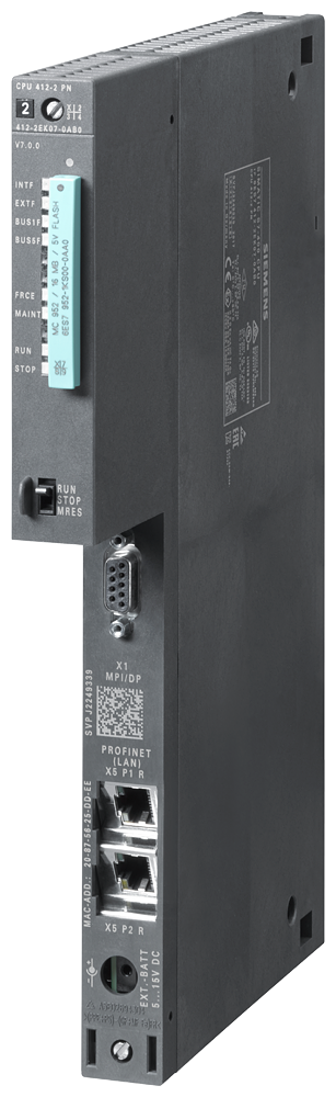 SIEMENS SIMATIC S7-400 CPU 412-2PN 1XMPI 1XETHERNET/PROFINET 0.5MB