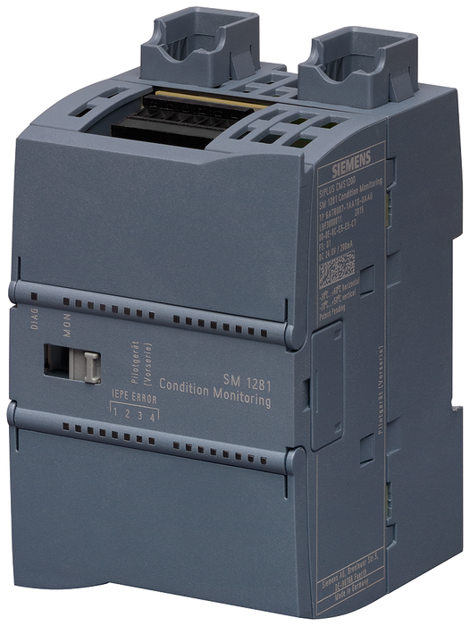 SIEMENS SIPLUS CMS1200 SM1281 CONDITION MONITORING FOR SIMATIC S7-1200 IN 4 IEPE VIBRATION CHANNELS IN 1 DIGITAL INPUT FOR ROTATIONAL SPEED ACQUISITION