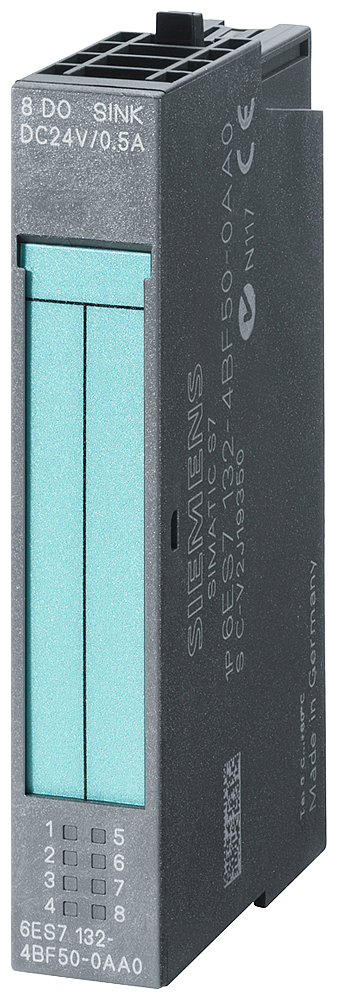 SIEMENS ET200S modulo 8 salidas digitales Sink Output DC24V/05A SKU: 6ES7132-4BF50-0AA0