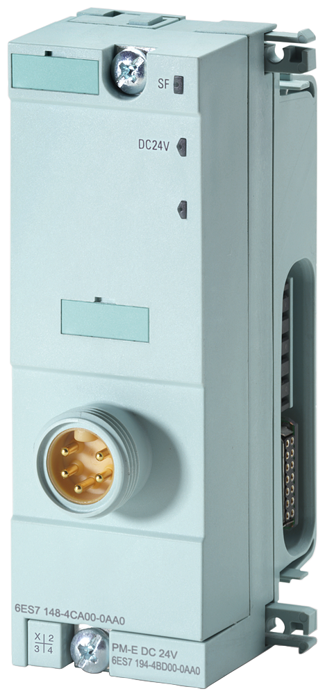 SIEMENS DP POWER MODULE FOR ELECTRONIC MODULES ET 200 PRO PM-E 24 V DC INCL BUS MODULE CONNECTION MODULE PM-E 6ES7194-4B 00-0AA0 ORDER SEPARATELY