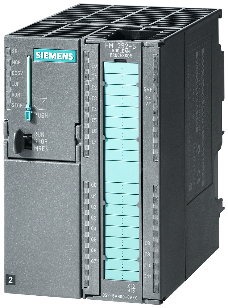 SIEMENS S7-300 FM352-5 WITH PNP OUTPUT HIGH SPEED BOOLEAN PROCESSOR FOR HIGH-SPEED LINKING 12 DI 8 DO 1 ENCODER INTERFACE FOR RS422 INCR /SSI ENCODER