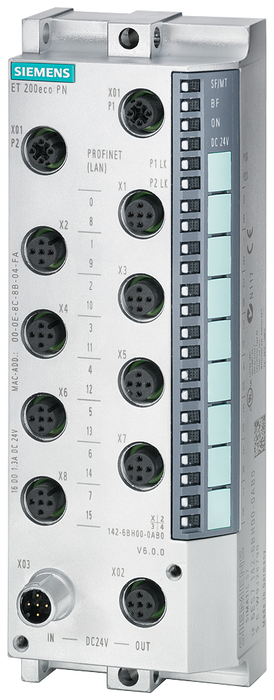 SIEMENS ET200ECO PN IO-LINK MASTER 4IO-L+8DI+4DO 8XM12 DOBLE