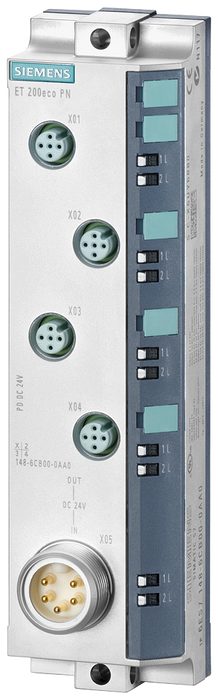 SIEMENS DP ET200ECO PN POWER DISTRIBUTOR PD DC 24V 1 X 7-8"" 4XM"