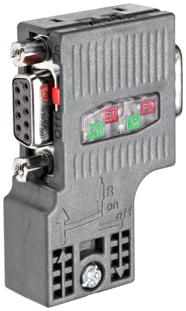 SIEMENS PB Connector, 90 Degree, with PG Socket SKU: 6ES7972-0BB52-0XB0