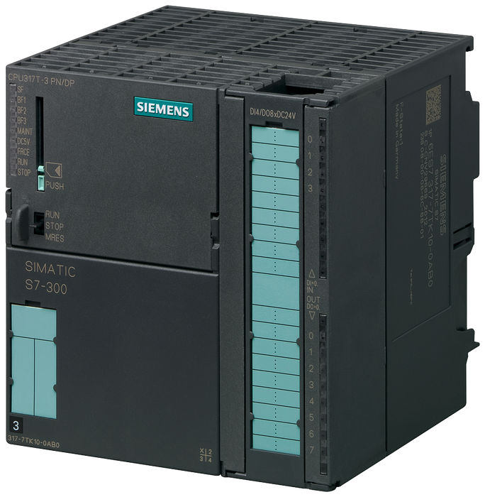 SIEMENS S7-300 CPU 317T-3 PN-DP REQ CONECTOR F 1X40PIN Y MMC MIN 8MB