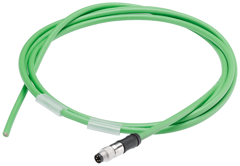 SIEMENS BUS CABLE FOR ET CONNECTION M8 PRE-ASSEMBLED AT ONE END WITH 1X M8 CONNECTOR 4-POLE SHIELDED LENGTH 15 M