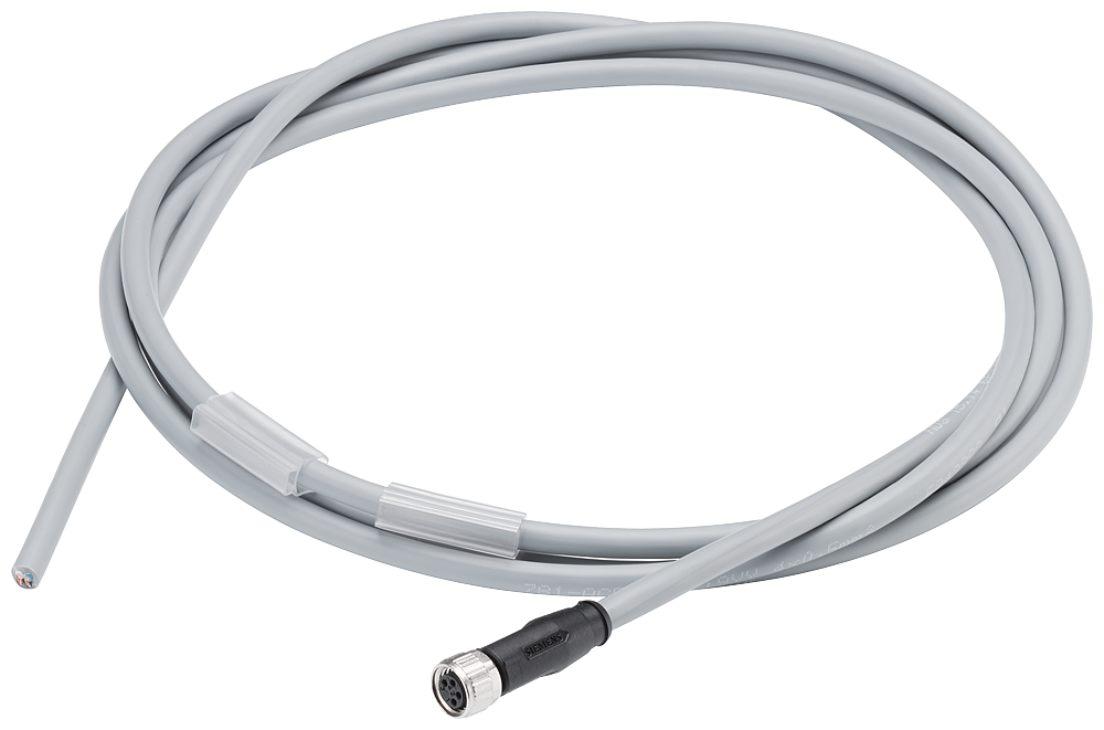 SIEMENS POWER CABLE M8 PUR CABLE SINGLE-SIDED ASSEMBLED WITH M8 SOCKET 4-POLE LENGTH 2 0 M