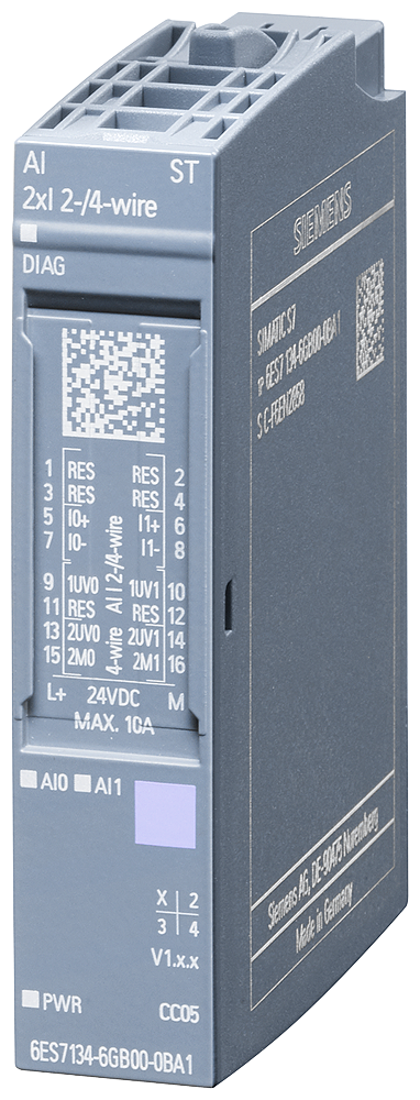 SIEMENS ET200SP 2 ENT ANA 4..20MA 2/4 HILOS STANDARD BU A0 O A1