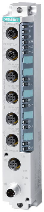 SIEMENS DP ET 200ECO PN IO-LINK MASTER 4IO-L 4XM12 DEGREE OF PROTECTION IP67