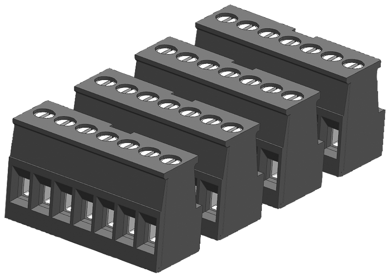 SIEMENS S7-1200 SPARE PART I/O TERMINAL BLOCK TIN-COATED DIGITAL SIGNAL MODULE 8CH/16CH (4 UNITS WITH 7 SCREWS EACH)