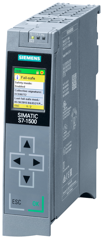 SIEMENS S7-1500T CPU 1511TF-1 PN PROF-IRT WITH 2-PORT SWITCH 225KB-PROG 1MB-DATA