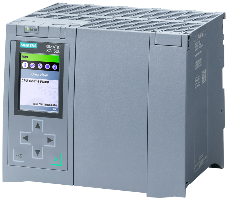 SIEMENS S7-1500 CPU 1516T-3 PN/DP PROF-IRT 2-PORT SWITCH ETHERNET PROFIBUS 1.5MB-PROG 5MB-DATA
