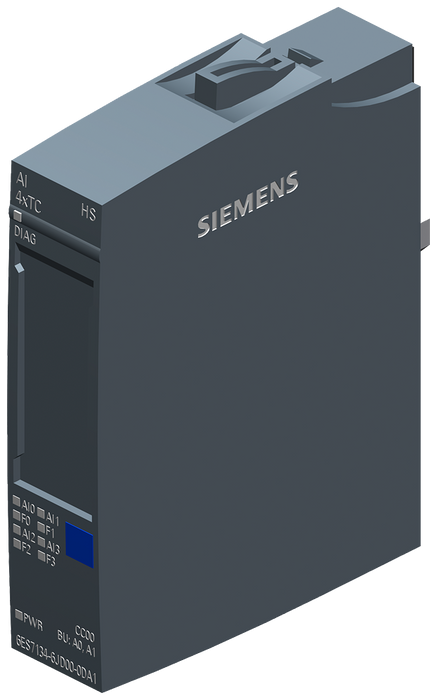 SIEMENS ET 200SP ANALOG INPUT MODULE AI 4XTC HIGH SPEED SUITABLE FOR BU TYPE A0 A1 COLOR CODE CC00 CHANNEL DIAGNOSTICS 16 BIT +/-0 1%