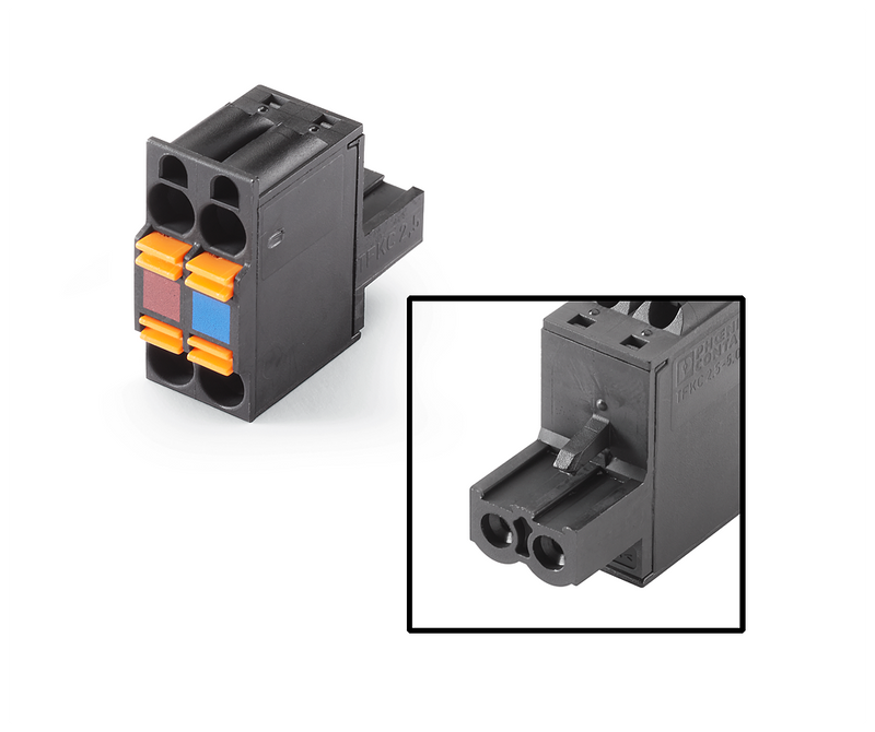 SIEMENS 2X2-PIN FEMALE CONNECTOR 2X2-PIN FEMALE CONNECTOR ET200S INTERFACE MODULE KP32F PN-PN COUPLER GRID SIZE 5 08 MM CAGE CLAMP TECHNOLOGY INTERNALLY BRIDGED COLOR-CODED