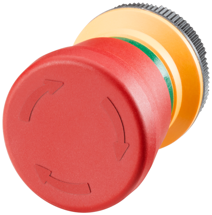 SIEMENS SIMATIC EMERGENCY STOP MUSHROOM PUSHBUTTONS FOR EXTENSION UNITS 22MM ROUND RED PLASTIC LATCHING ROTATE-TO-UNLATCH WITHOUT INSCRIPTION 2 NC CONTACTS (INCL PRINTED-CIRCUIT BOARD CONTACT MODULE)