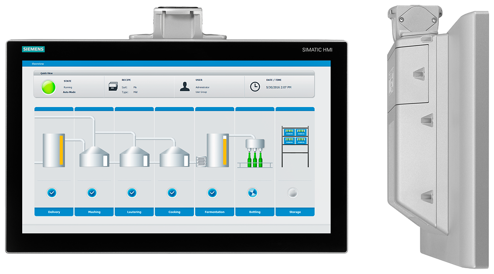 SIEMENS SIMATIC HMI TP1200 COMFORT PRO SUPPORT ARM COMFORT PANEL TOUCH OPERATION 12IN WIDESCREEN-TFT-DISPLAY 16 MIL COLORS PROFINET INTERFACE MPI/PROFIBUS DP INTERFACE 24 MB USER MEMORY WEC 2013 CONFI
