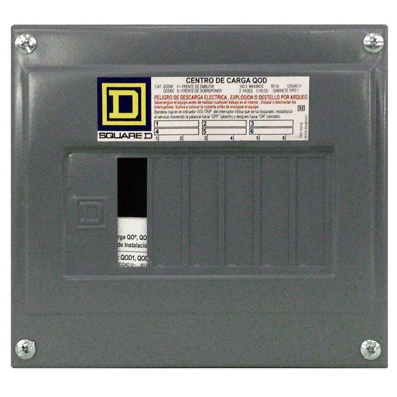Square D Centro De Carga Qod 6P 220/127V 100A SKU: QoD6S