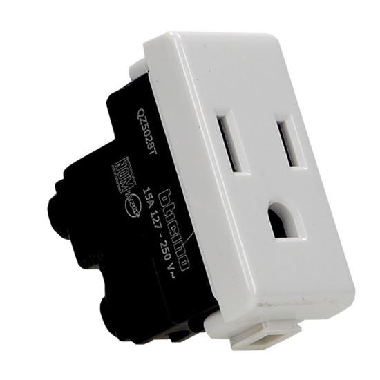 QUINZIÑO MX TOMA CORRIENTE 2P+T 127V 1MOD C/PROTEC