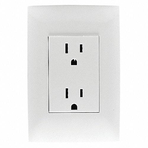 LEVITON CONTACTO DUPLEX 15A 250VAC BLANCO C/PLACA