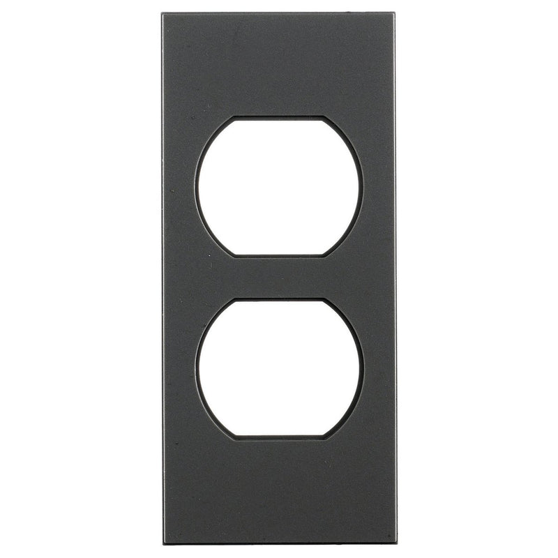HUBBELL PLACA P-1 DUPLEX P-CAJA PISO-MURO NEGRA