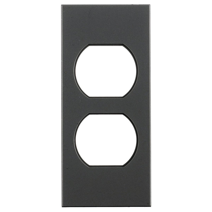 HUBBELL Placa P-1 Duplex P-Caja piso-muro negra SKU: HBLST302SBK