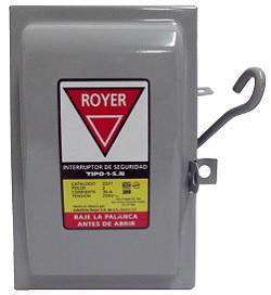 ROYER INTERRUPTOR DE SEGURIDAD 2X30A 250V