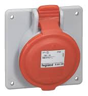 LEGRAND TOMA EMPOTRAR 3P+T 32A 440/460V 11H ROJO IP44 TEMPRA