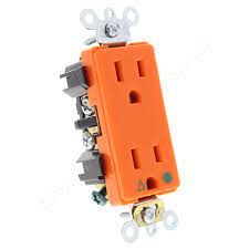 LEVITON CONTACTO DUPLEX TIERRA AISLADA 15A NARANJA