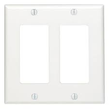 LEVITON PLACA DECORA 2 UNIDADES UREA BLANCA