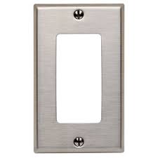 LEVITON PLACA 3 UNIDADES DECORA ACERO INOXIDABLE