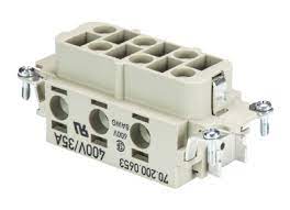 WIELAND Rectangular Insert Rcpt 6 Pines SKU: 72.200.0653
