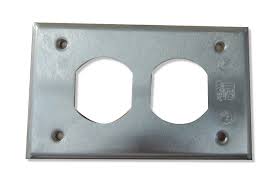 RAWELT TAPA RECTANGULAR CONTACTO DUPLEX ALUMINIO