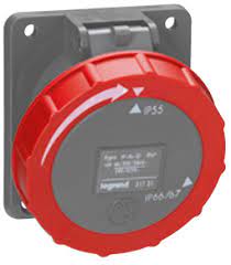 LEGRAND TOMA EMPOTRAR 3P+T 63A 440/460V 11H ROJO IP66/67 HYPRA