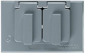 LEGRAND TAPA P/CONTACTO DUPLEX GRIS INTEMPERIE HORIZONTAL
