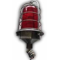 Lámpara Obstrucción C/Rejilla Difusor Rojo Vidrio SKU: LE-503R
